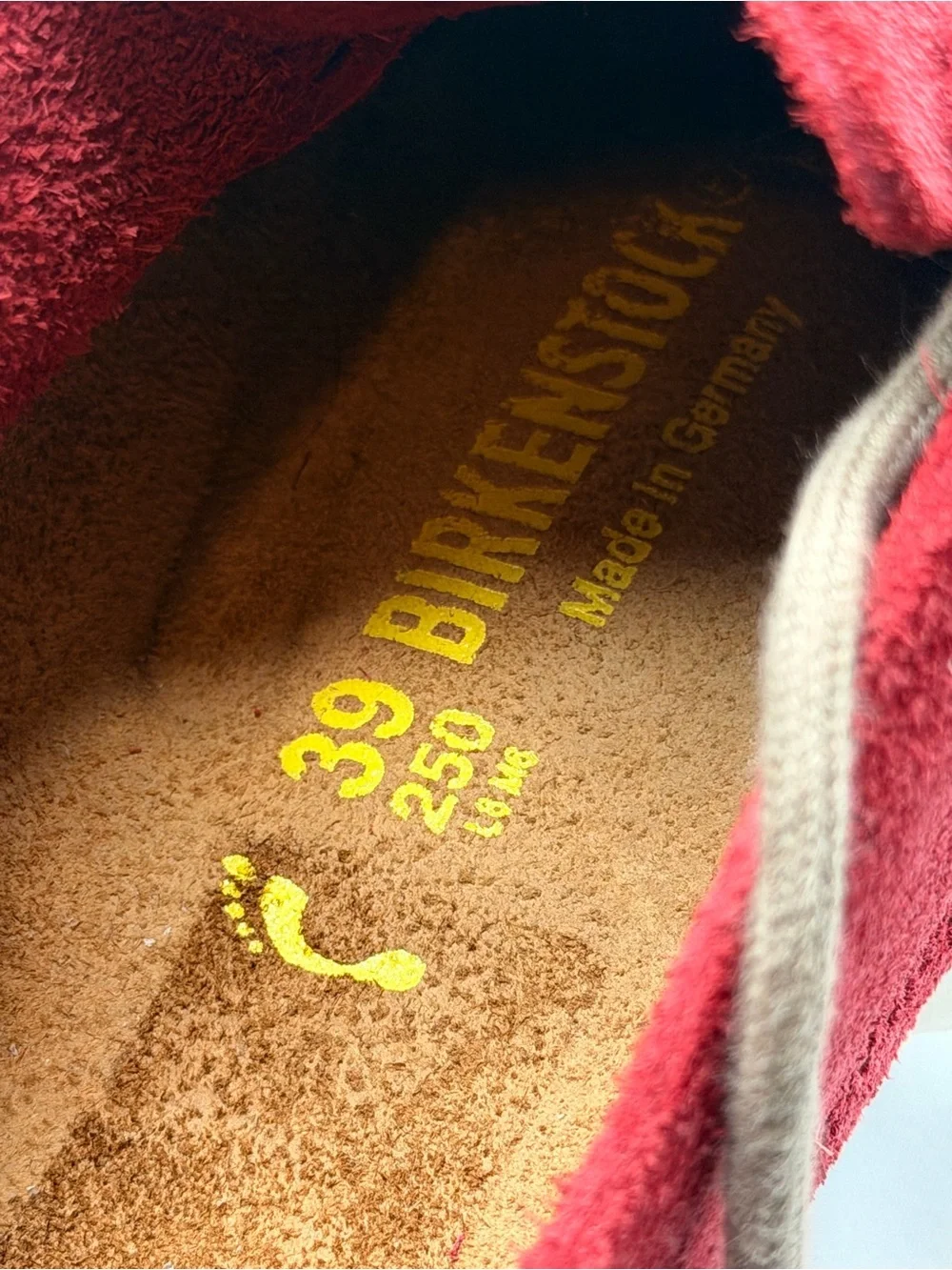 Birkenstock Red Suede Lace-Up Casual Shoes Low Sneakers Size EU 39