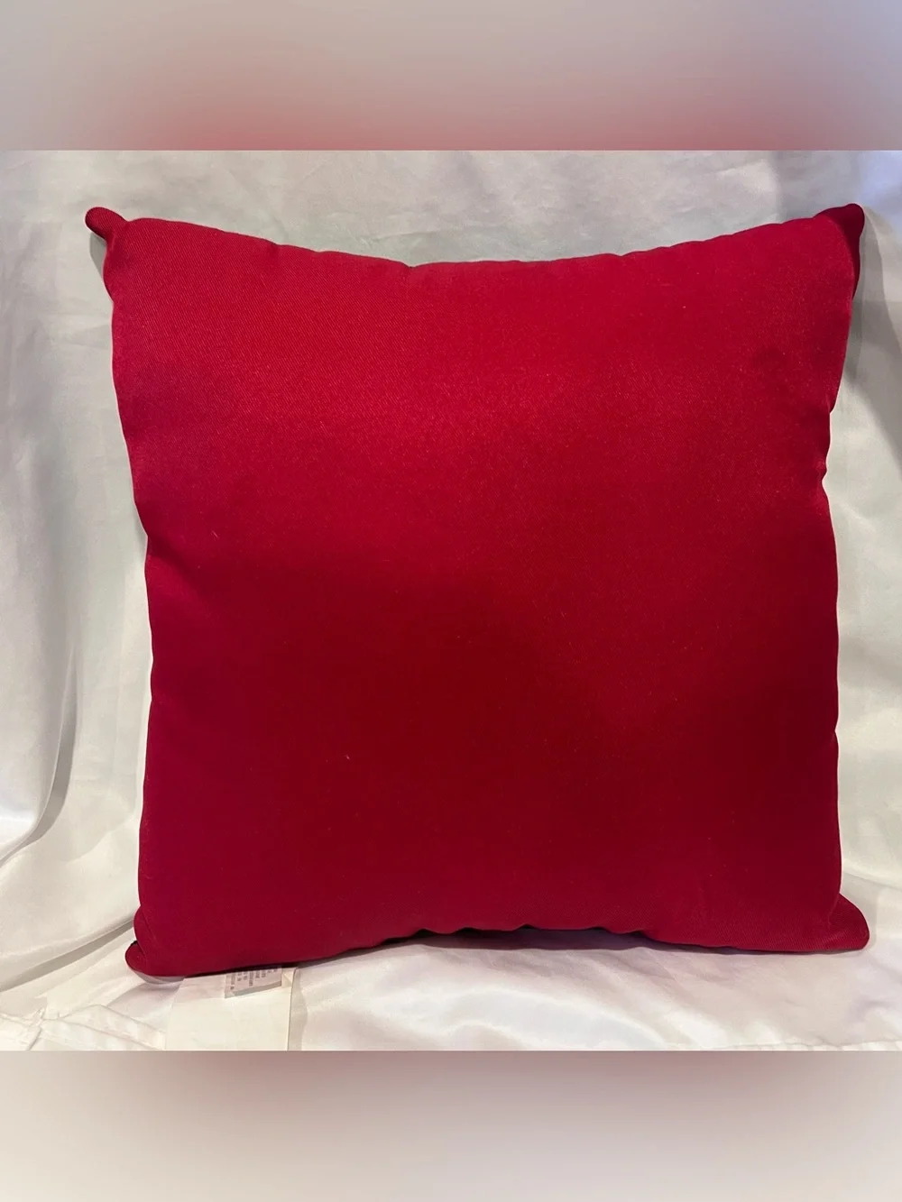 Vintage Kmart Christmas Tapestry Pillow Santa Sleigh Reindeer 14”