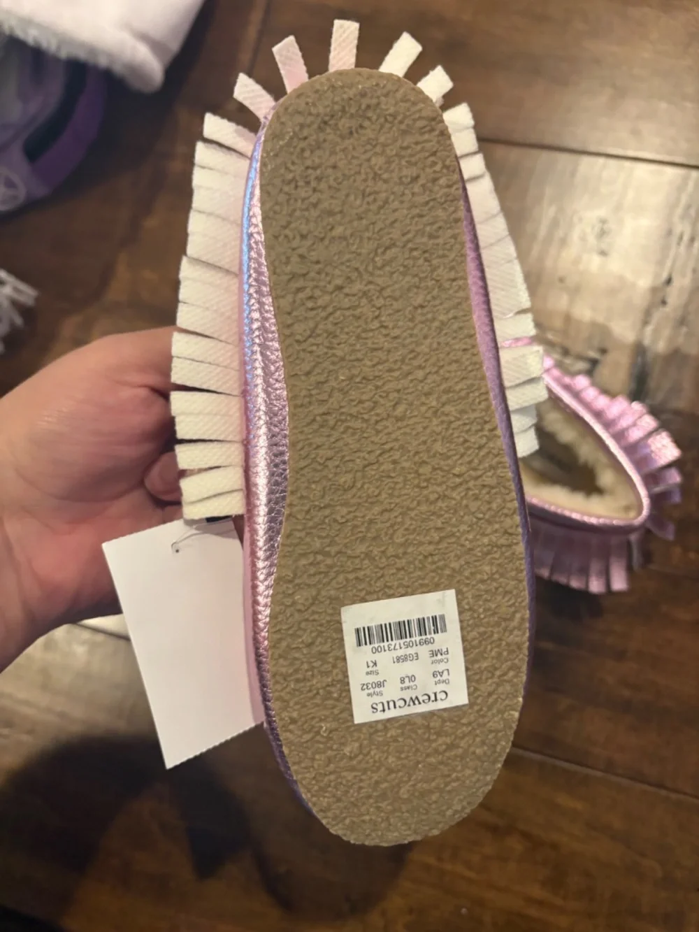 Jcrew slipper girls size K1 never worn