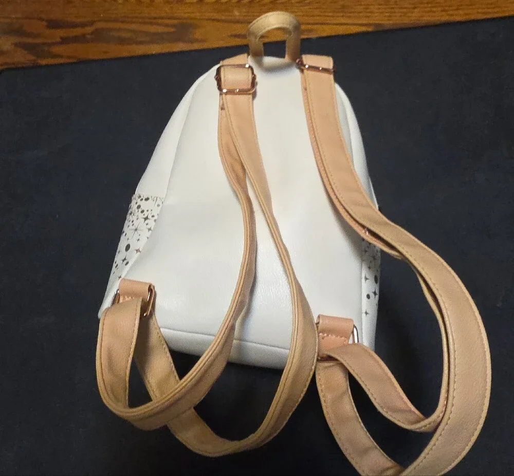 Disney Cream Ariel Mini Backpack with Rose Gold Shell Charm