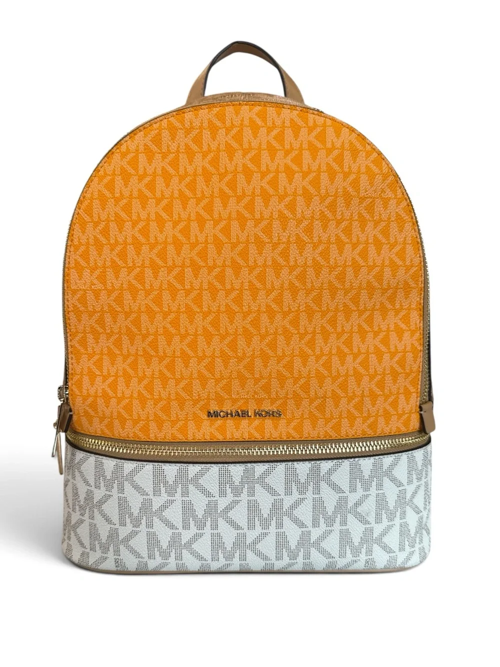 Michael Kors Rhea Medium Color-Block Signature Logo Backpack - like new!