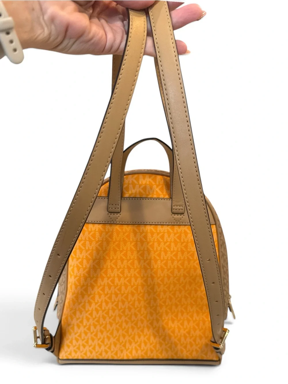 Michael Kors Rhea Medium Color-Block Signature Logo Backpack - like new!