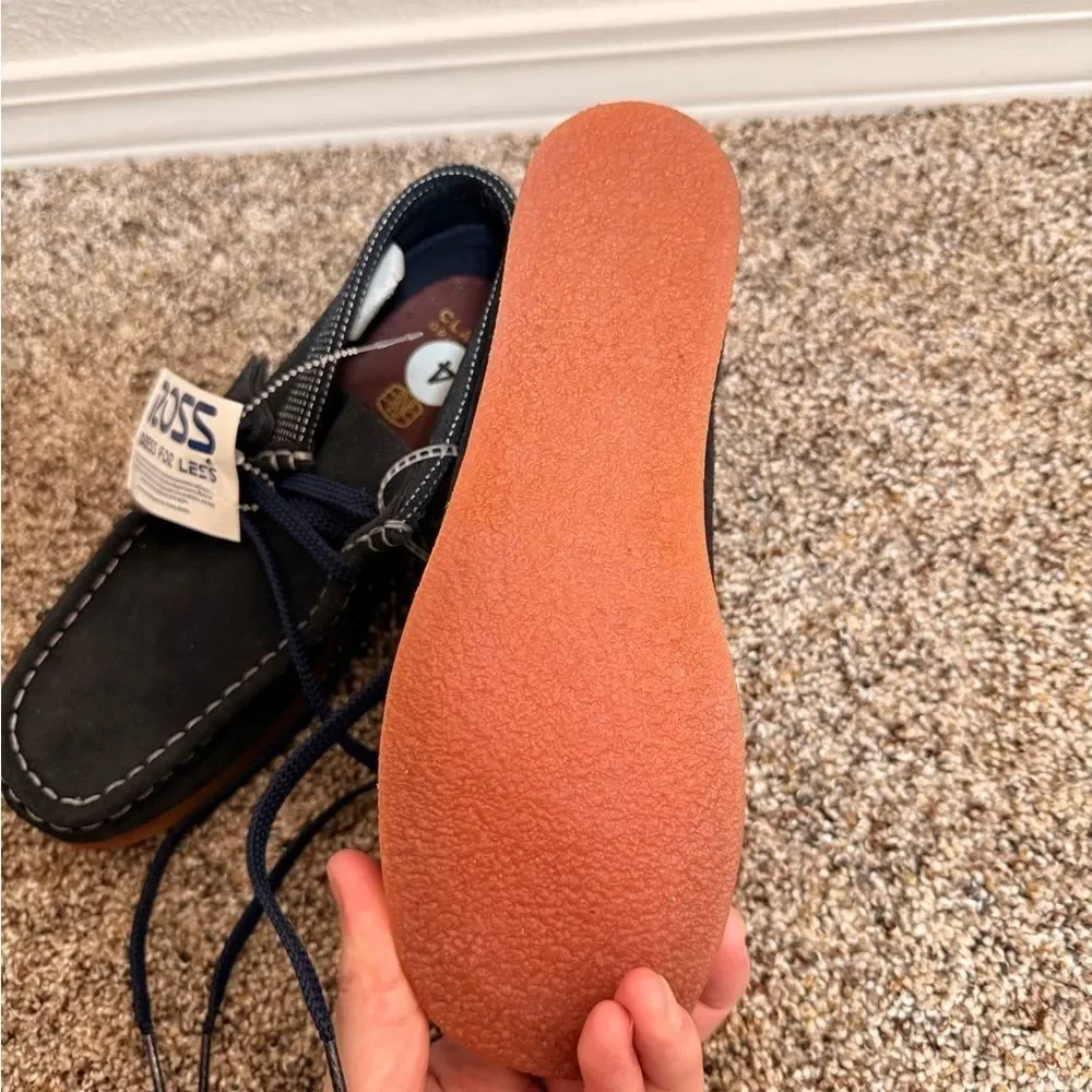 Kids Size 4 Navy Moccasin Shoes
