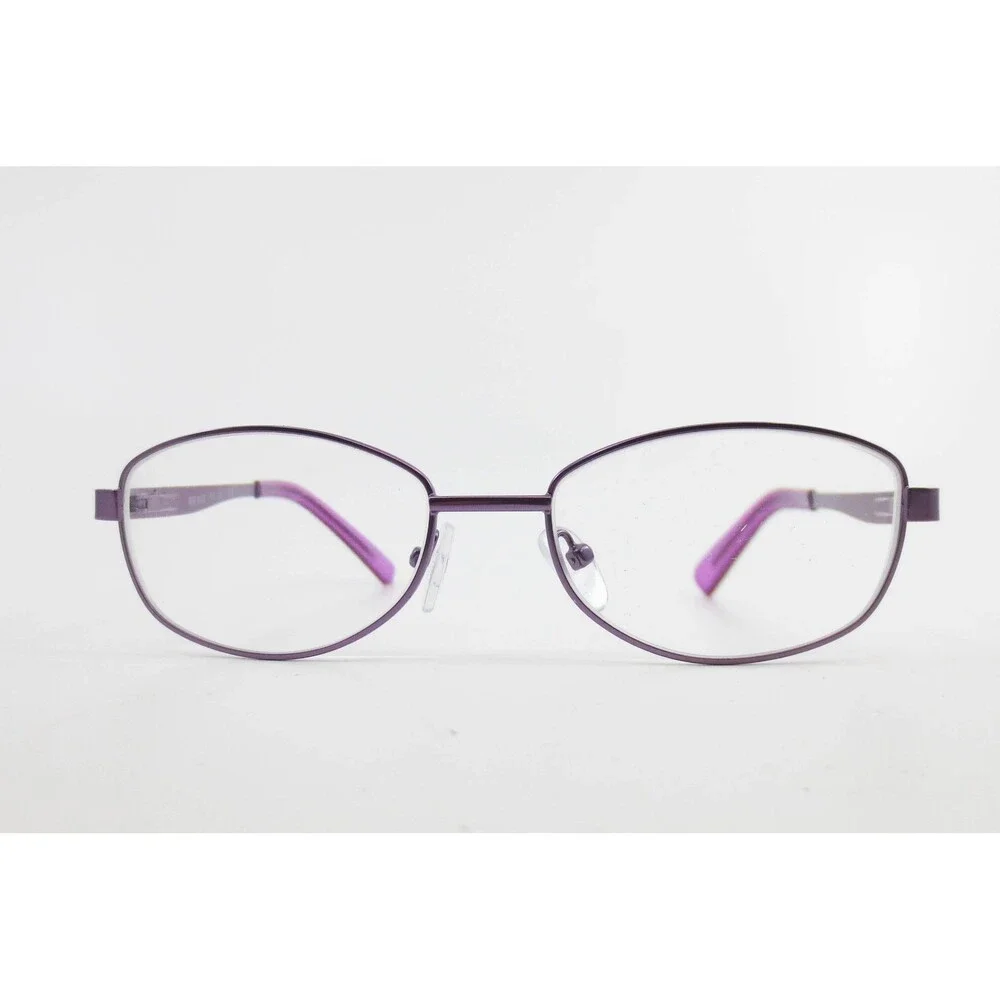WM 6102 PU Purple Metal Oval Eyeglass Frames 53-17-140 Full Rim Glasses