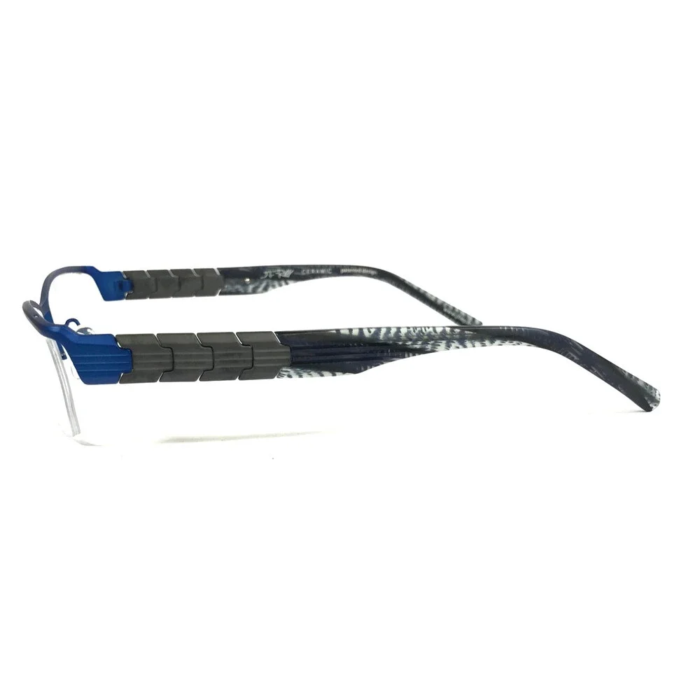 J.F. Rey Eyeglasses Frames JF2582 2222 Ceramic Titanium Matte Blue 55-16-141