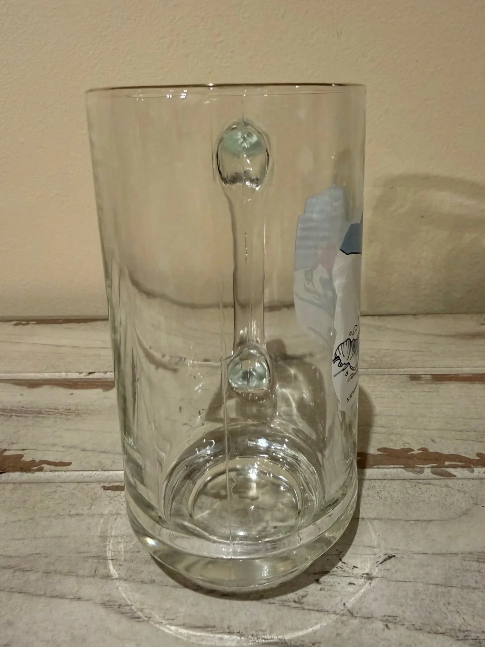 Vintage Sitzmark Ski Humor Glass Beer Mug Barware