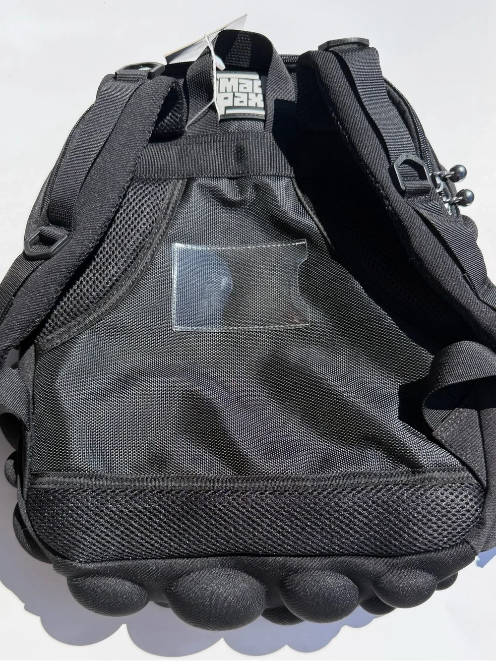 Ergonomic Black Bubble-Textured Men's Backpack