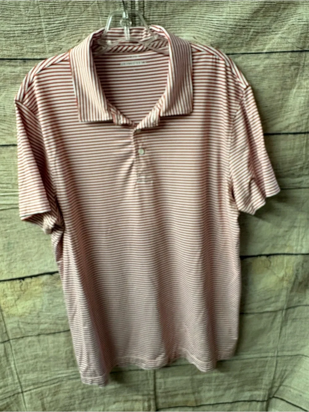 😍J Crew Red & White Narrow-Striped Polo