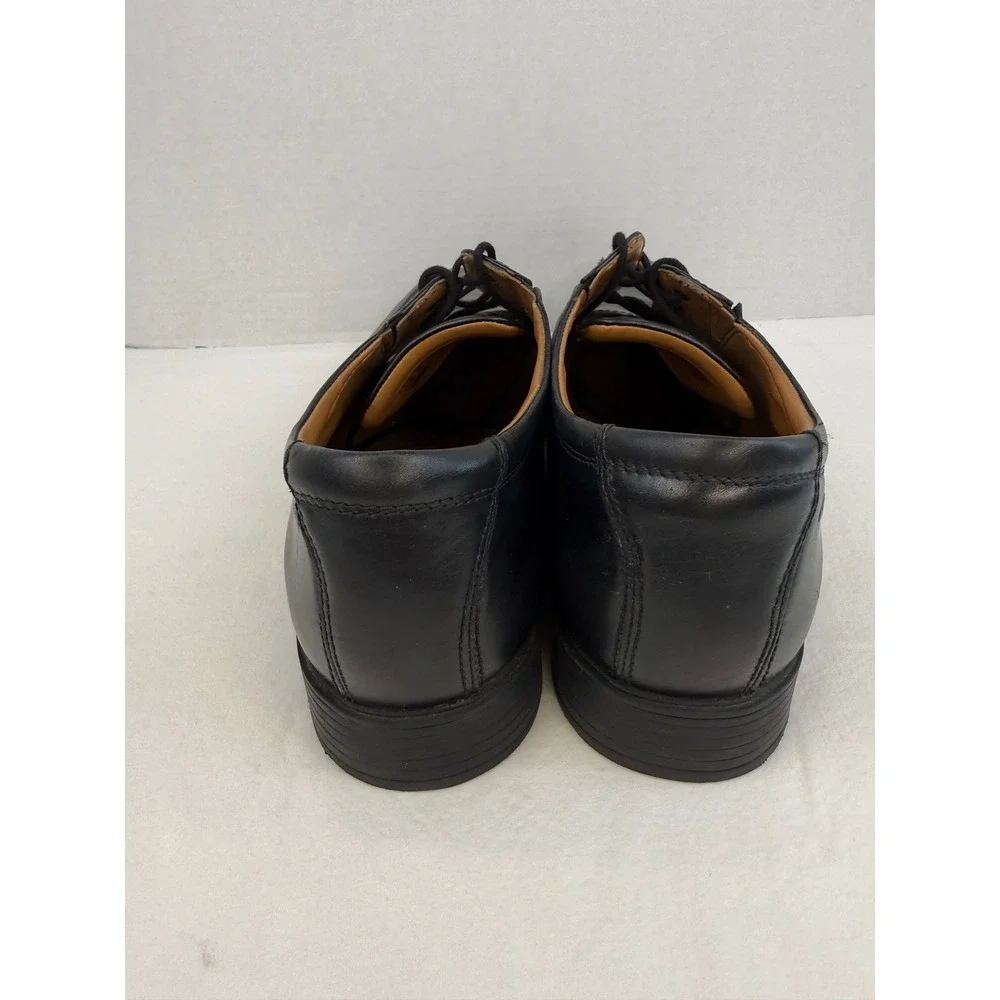 Clarks Collection Mens Black Leather Bicycle Toe Oxford Dress‎ Shoes Size 15 M