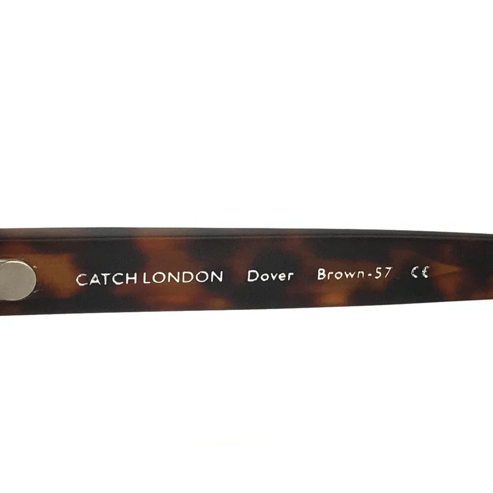 Catch London Eyeglasses Frames Dover Brown-57 Tortoise Rectangle 59-15-150