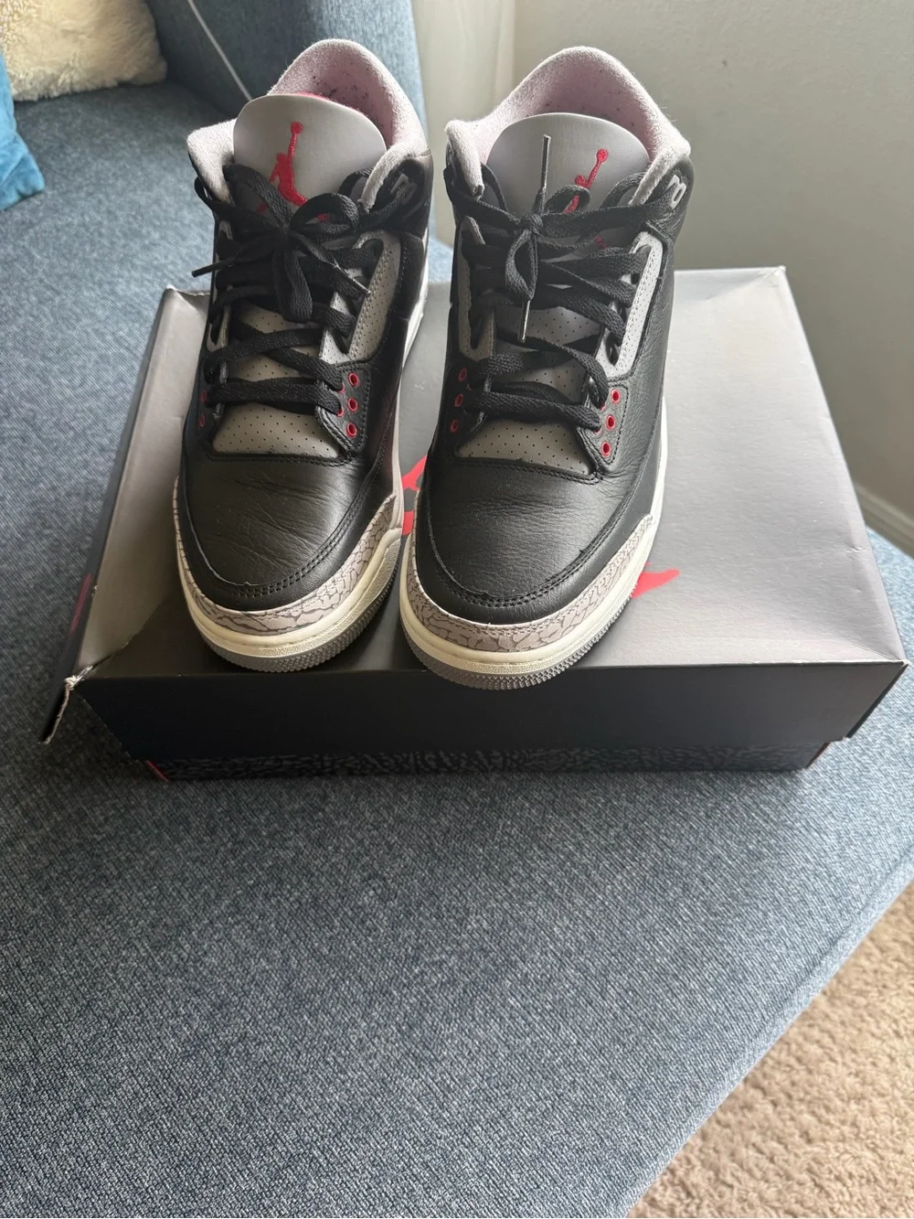 Jordan 3’s- Men Black Cement