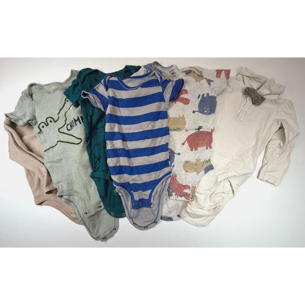 Lot of 7 bodysuits Boys size 18 months  Carters, Marvel, Zantano, Old Navy