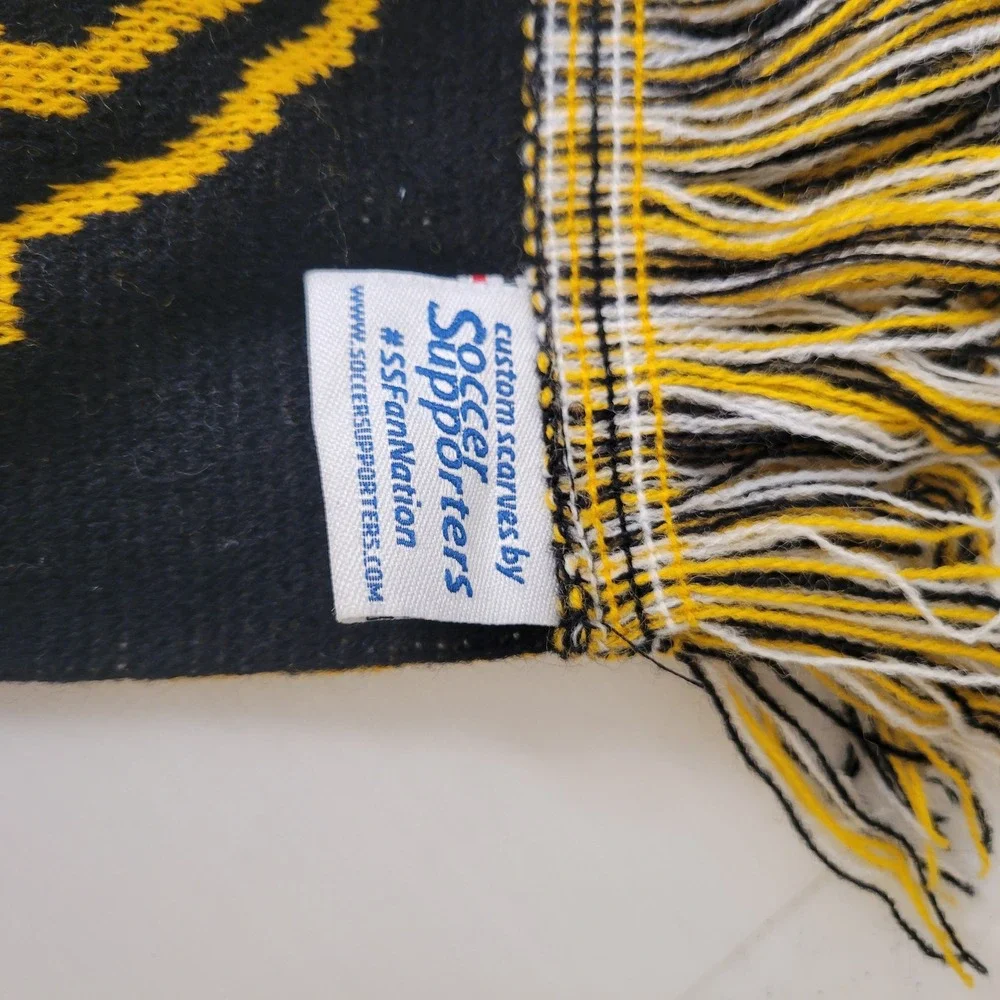 Lot of 2 VCU Rams Knit Scarves Virginia Black Gold NCAA Collegiate Fan Gear