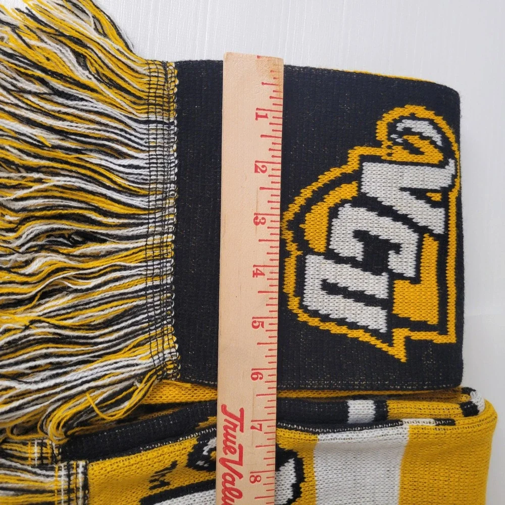 Lot of 2 VCU Rams Knit Scarves Virginia Black Gold NCAA Collegiate Fan Gear