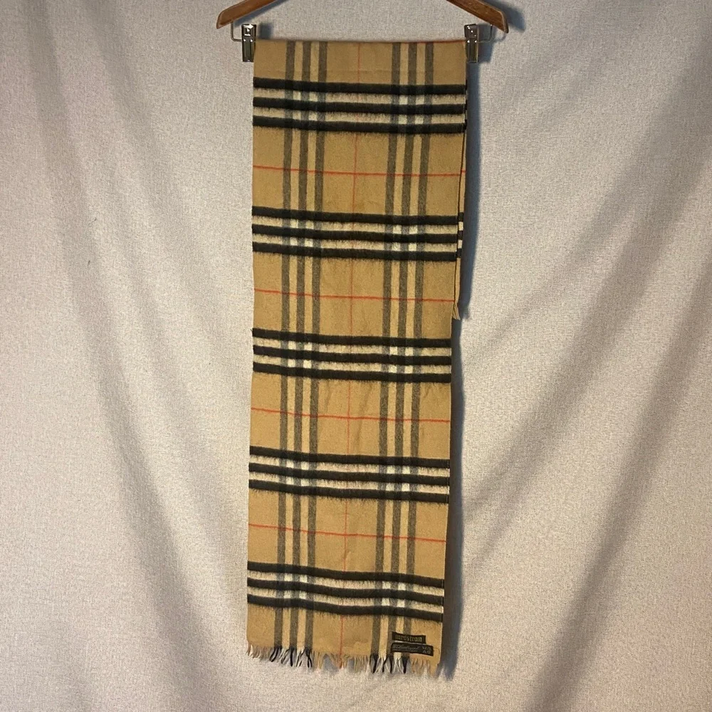 Nordstrom Lambswool Fringe Scarf in Tan and Black