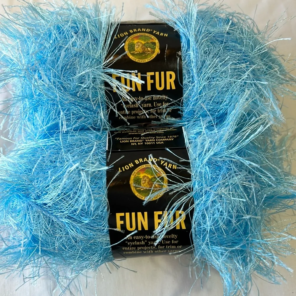 New Lion Brand Fun Fur Eyelash Yarn 2 Skeins