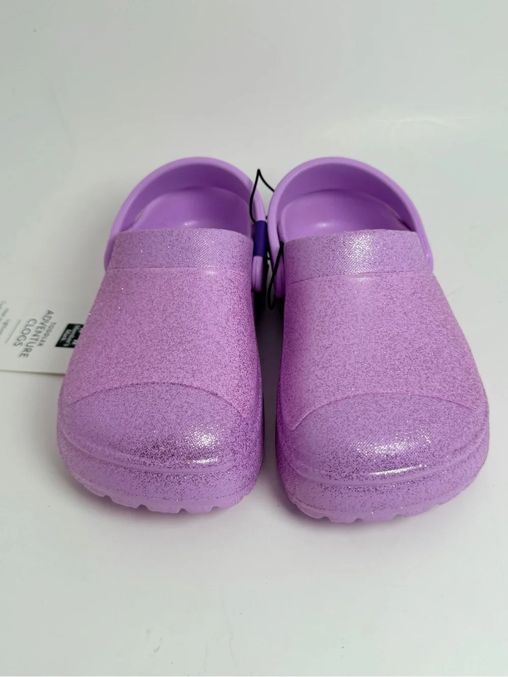 Girls Sparkle Lilac Slip-On Clog with Adjustable Heel Strap