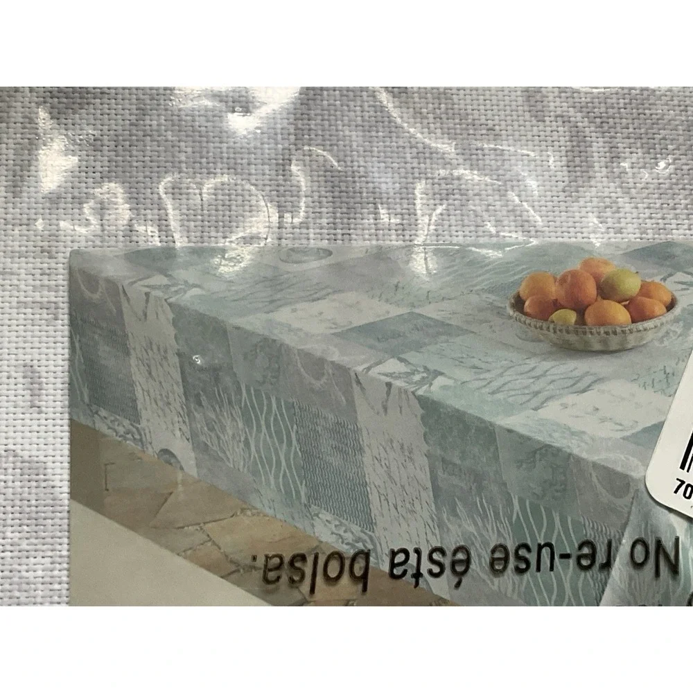 NEW SIGRID OLSEN HOME 60X84 In/Outdoor‎ Easy Care Tablecloth Blue Trinity Beach