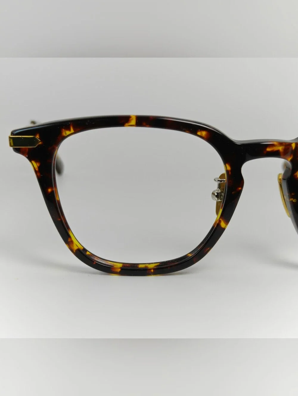 Hayes. Tortoise Shell Round Frame Glasses with Gold Temples.