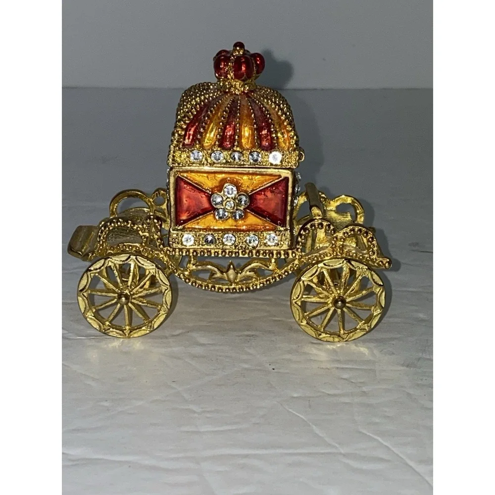 Jeweled Chariot Trinket Jewelry Display Box‎