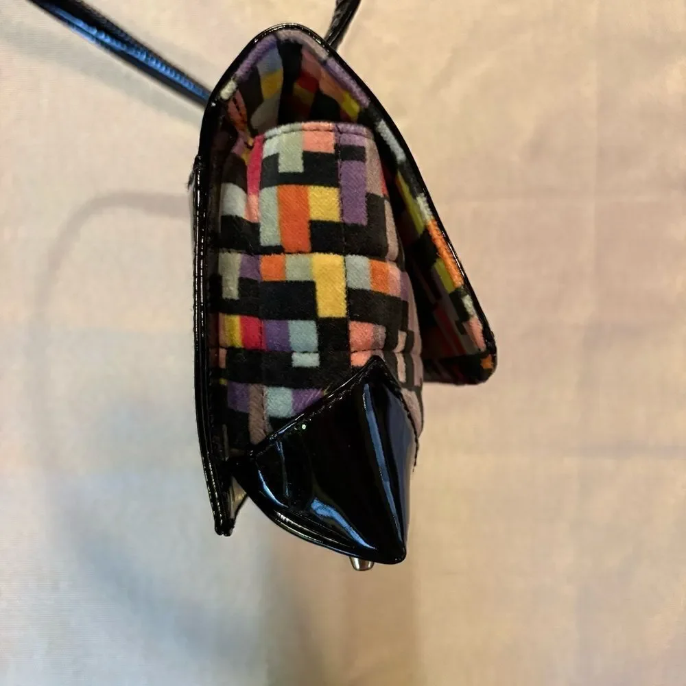 CHANEL Multicolor Mademoiselle Velvet Shoulder Bag, Patent Trim & CC Turn-Lock