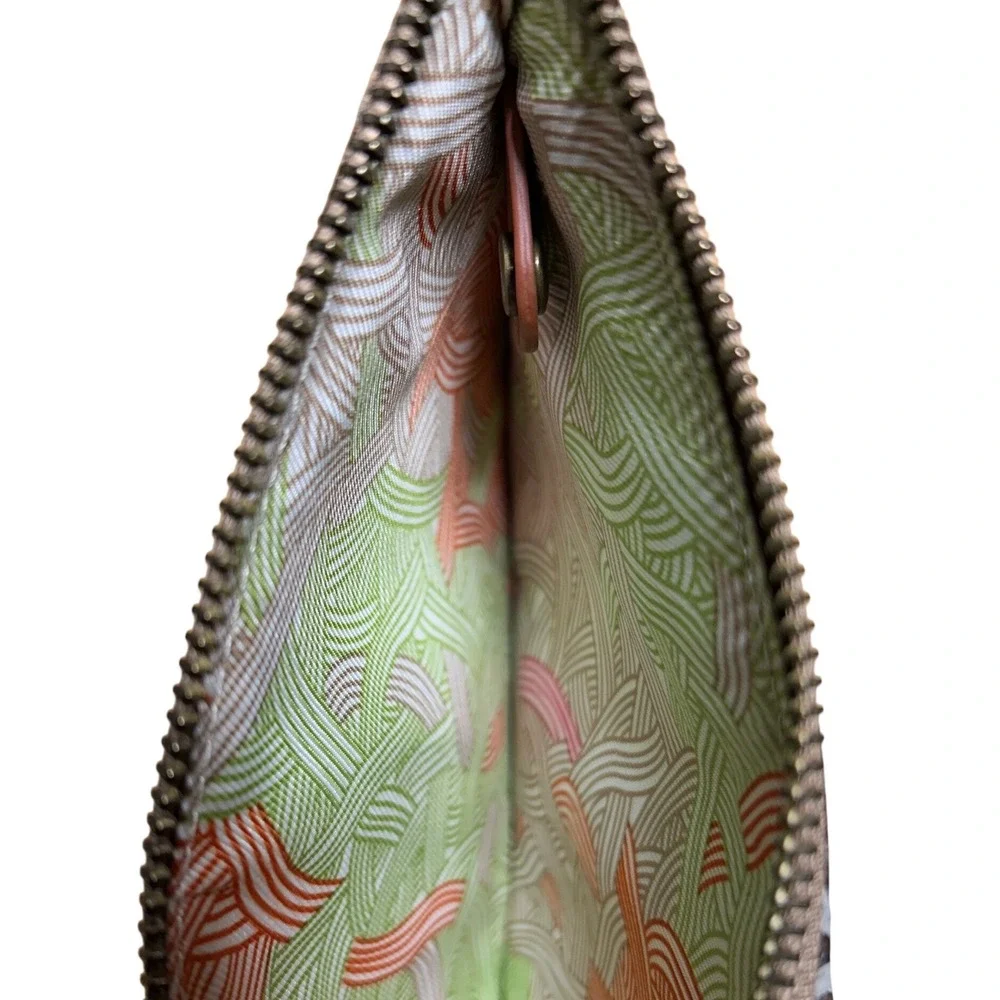 The Sak Snake Embossed Leather‎ Zip Card Holder Wallet Pouch
