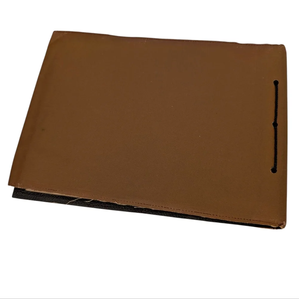 VINTAGE Suede Photo Album Book 1920 Leather Memory US Pre-WW2 Nostalgia