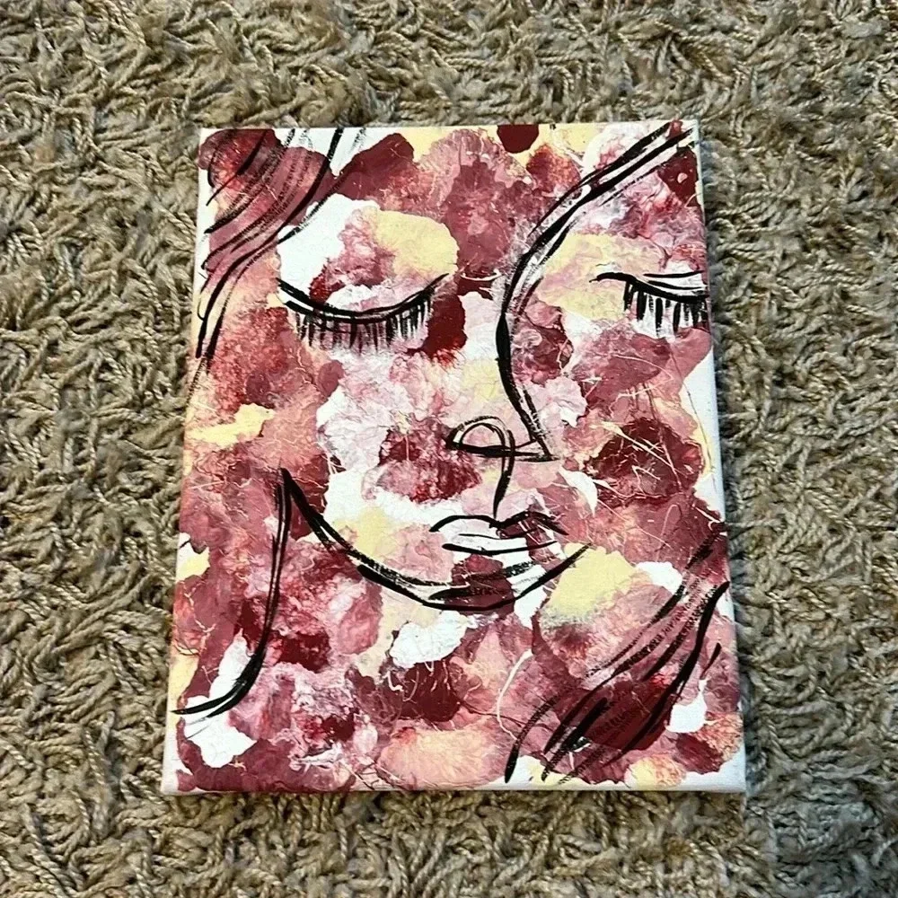 N/A red cream 8x10