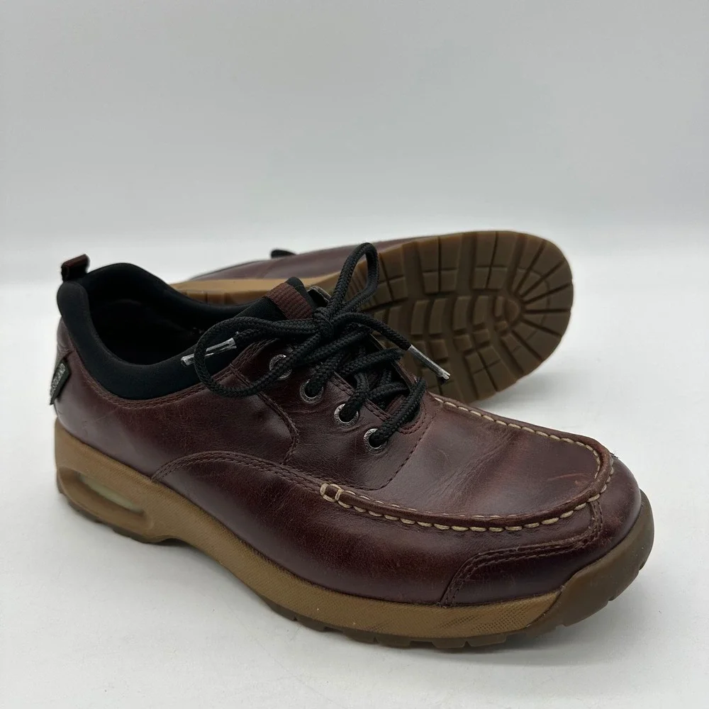 Eastland 3979 Mens Size 8M Burgundy‎ Leather Moc Toe Oxford Air Cushion Shoes