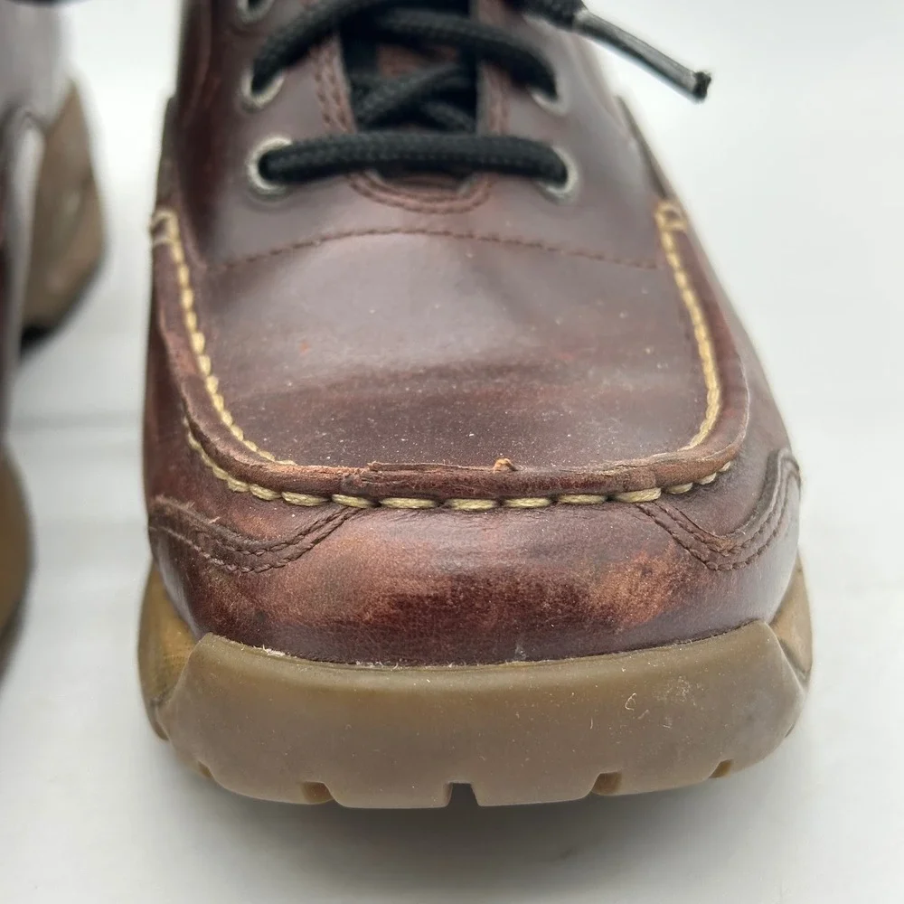 Eastland 3979 Mens Size 8M Burgundy‎ Leather Moc Toe Oxford Air Cushion Shoes