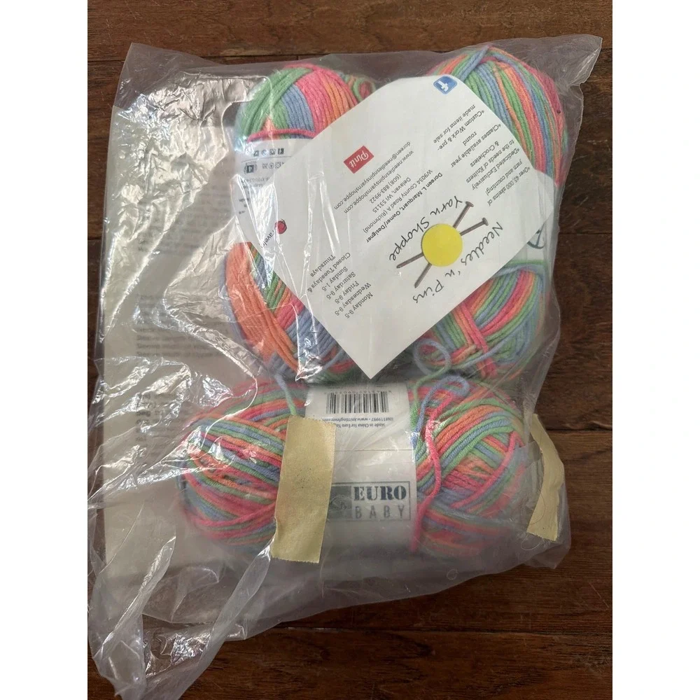Lisa Knits My First Top-Down Cardigan Kit Euro Baby Rainbow‎ Yarn Pattern SW-642