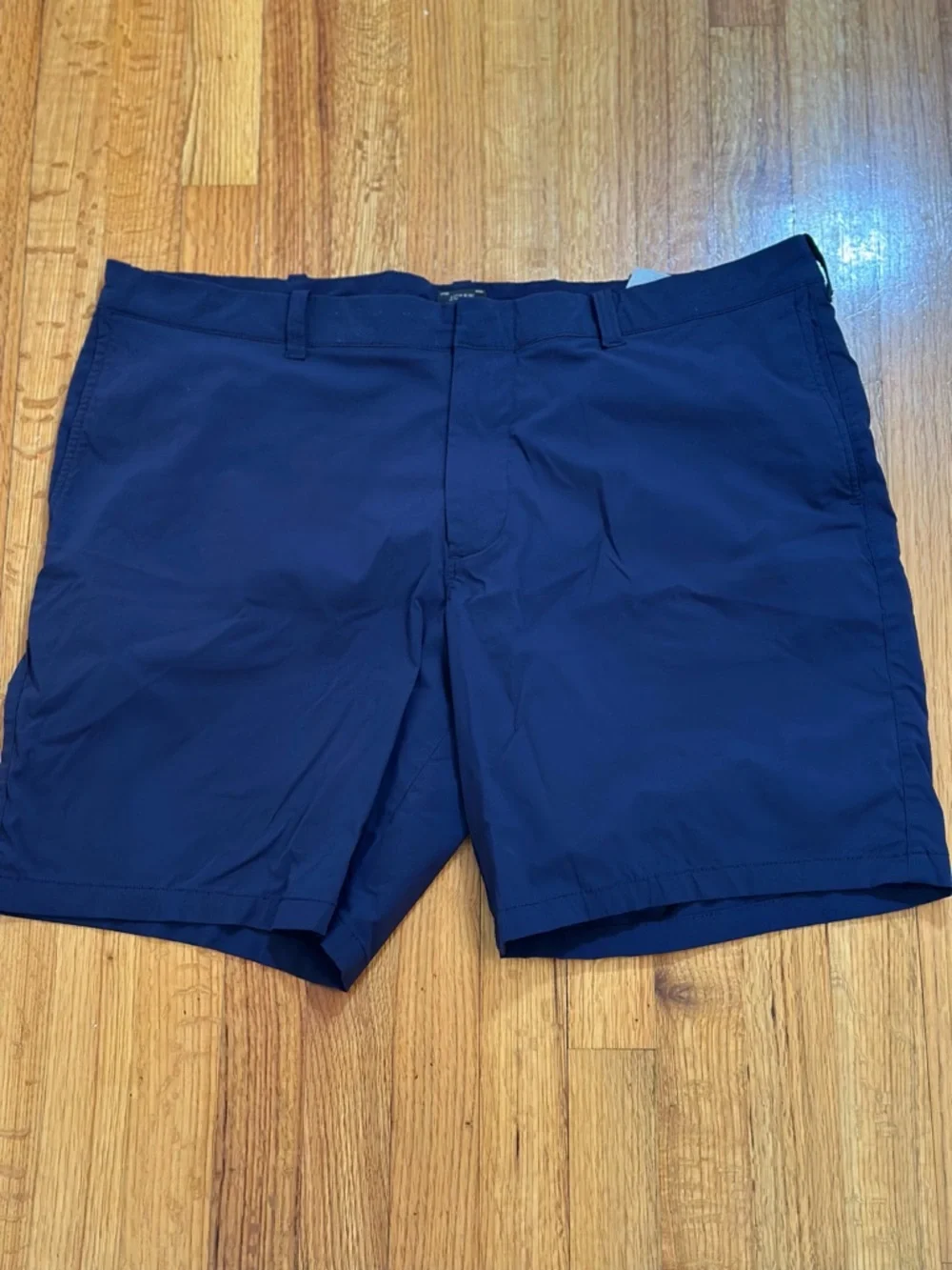 J Crew Tech Shorts Mens 42 Blue Flat Front Nylon Stretch Hiking Outdoor (#5)