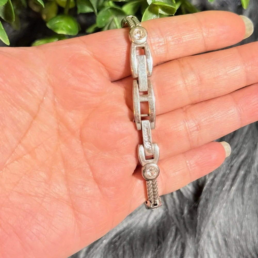 Brighton‎ Silver-Tone Women's Bracelet Watch with White Dial