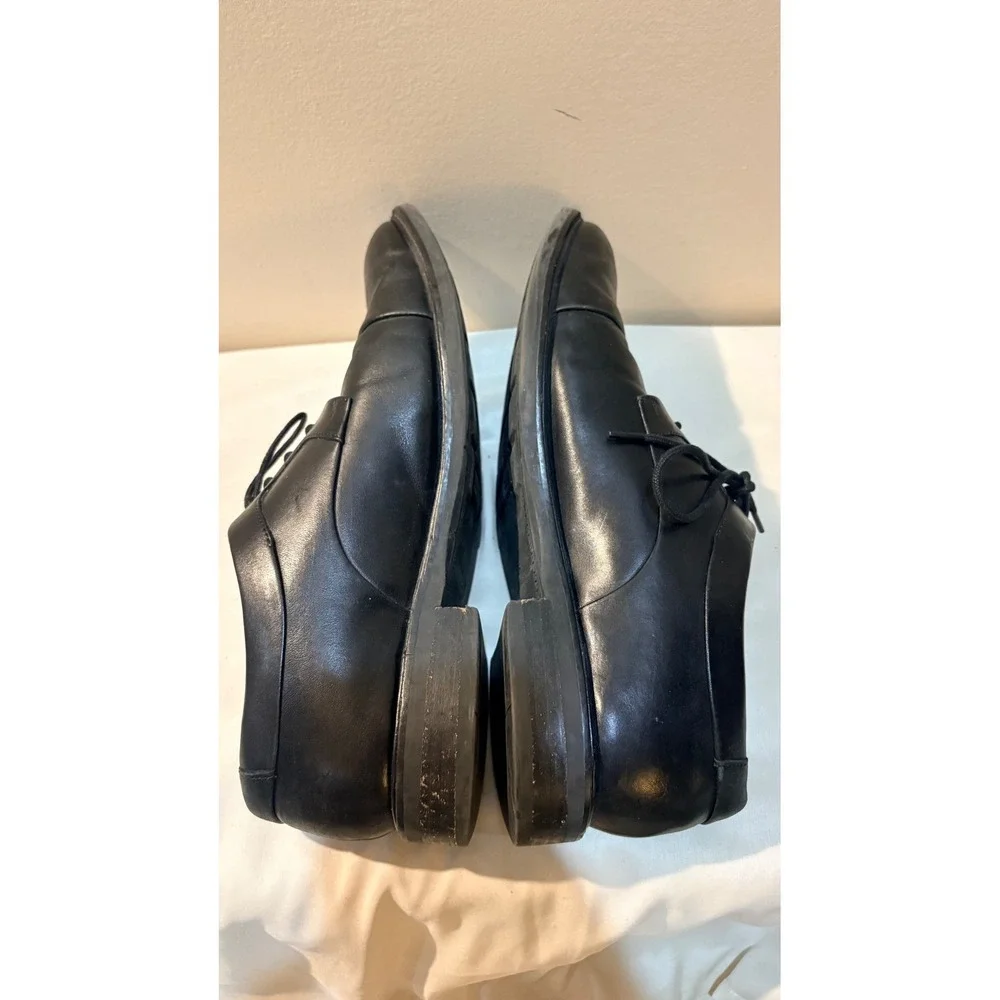 Cole Haan Mens Black Leather Cap‎ Toe Derby Dress Shoes Grand.OS C20155 Sz 9.5 M