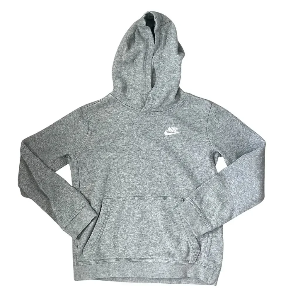 Nike Sportswear Club Big Kids' Pullover Hoodie Fleece Kangaroo Pocket Medium