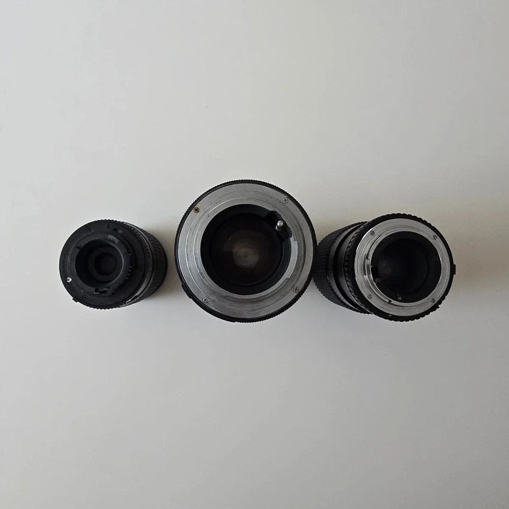 Lot of 3 LenLen PARTS Nikon AF Nikkor 28-80mm Vivitar 85-205mm Albinar 80-200mm