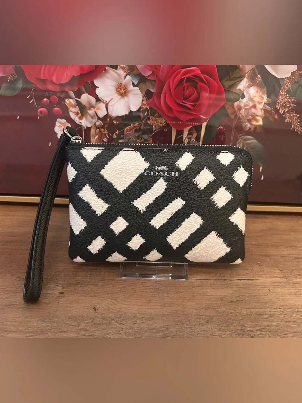 Coach leather wristlet