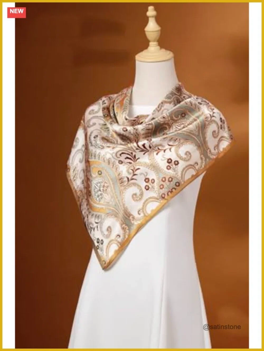 100% Mulberry Silk Scarf 35