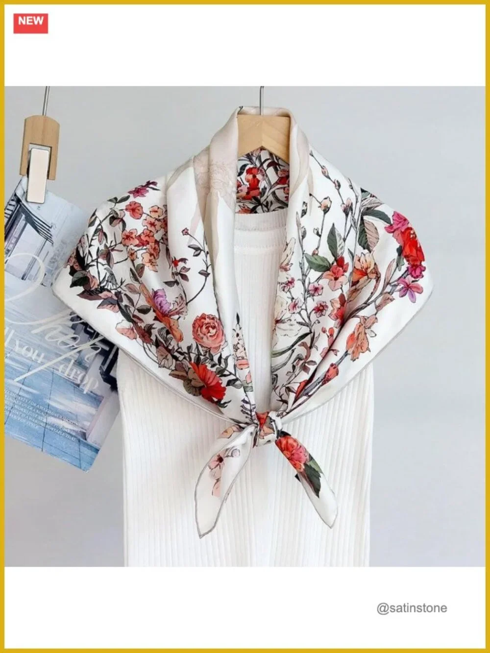 100% Mulberry Silk Scarf Women 35