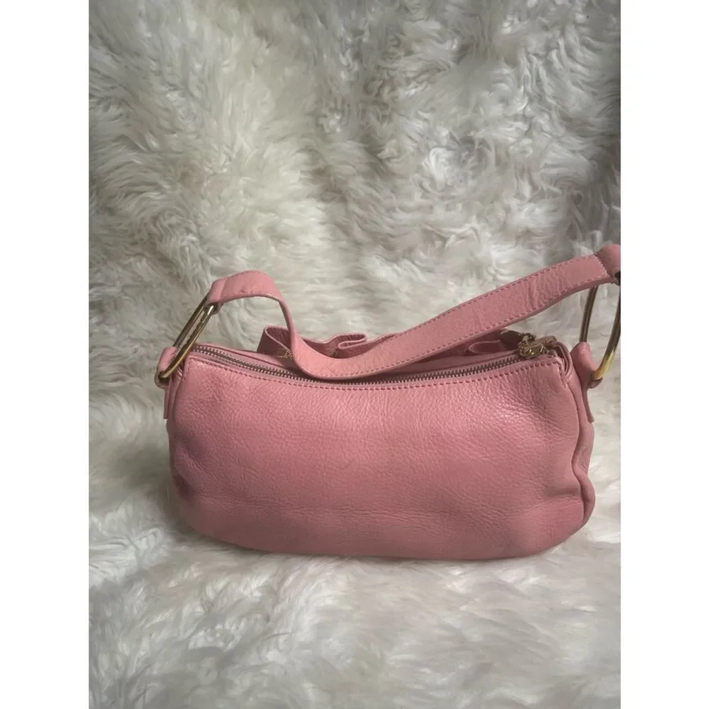 Vintage Juicy Couture leather Pink Satchel Bag with Gold Accents & Hardwares
