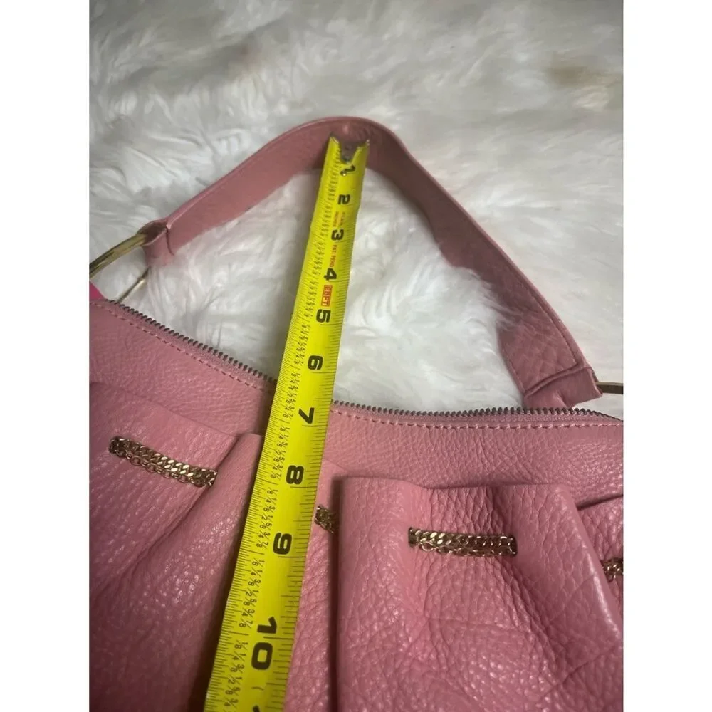 Vintage Juicy Couture leather Pink Satchel Bag with Gold Accents & Hardwares
