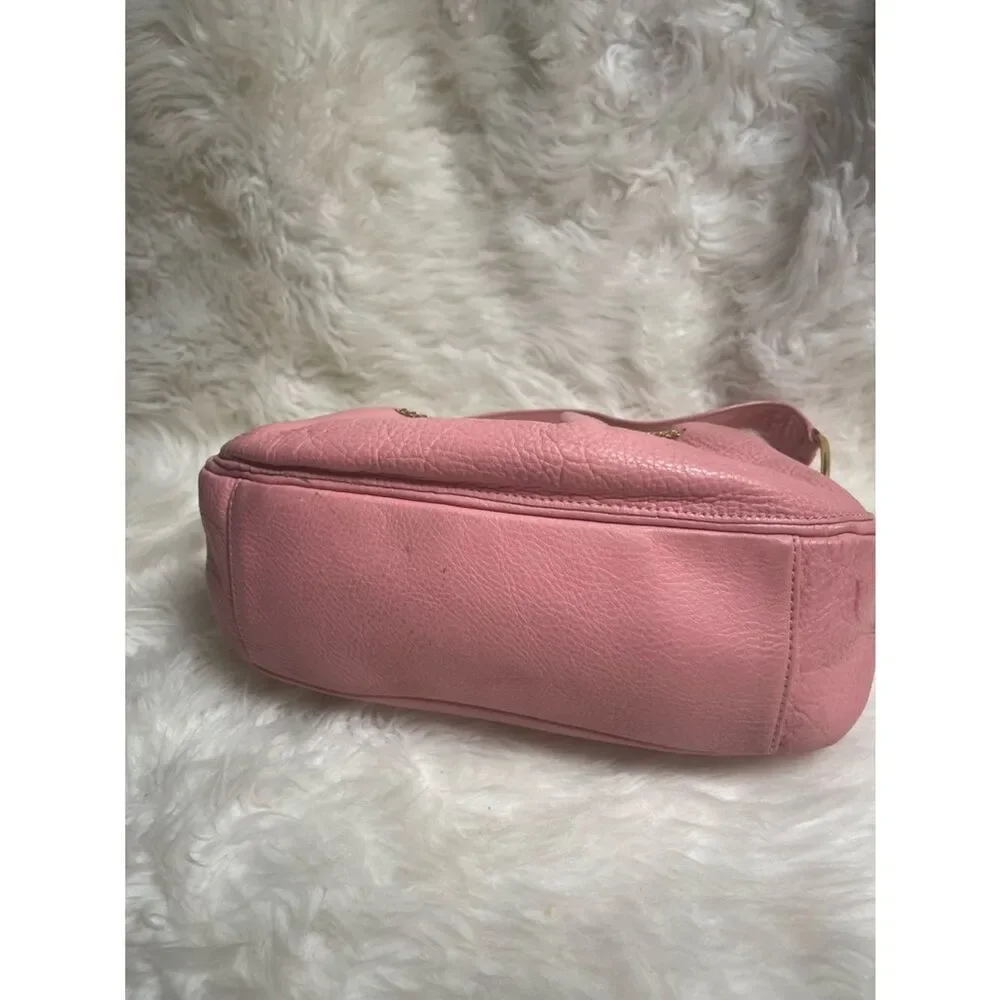 Vintage Juicy Couture leather Pink Satchel Bag with Gold Accents & Hardwares