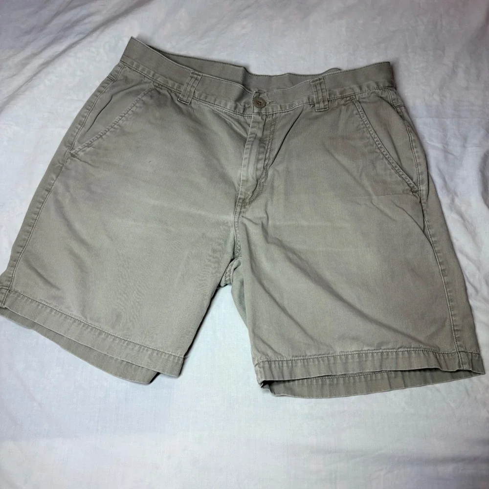 The North Face Mens Khaki Cotton Twill Chino Shorts Size 36 Tan‎ Outdoor Hiking