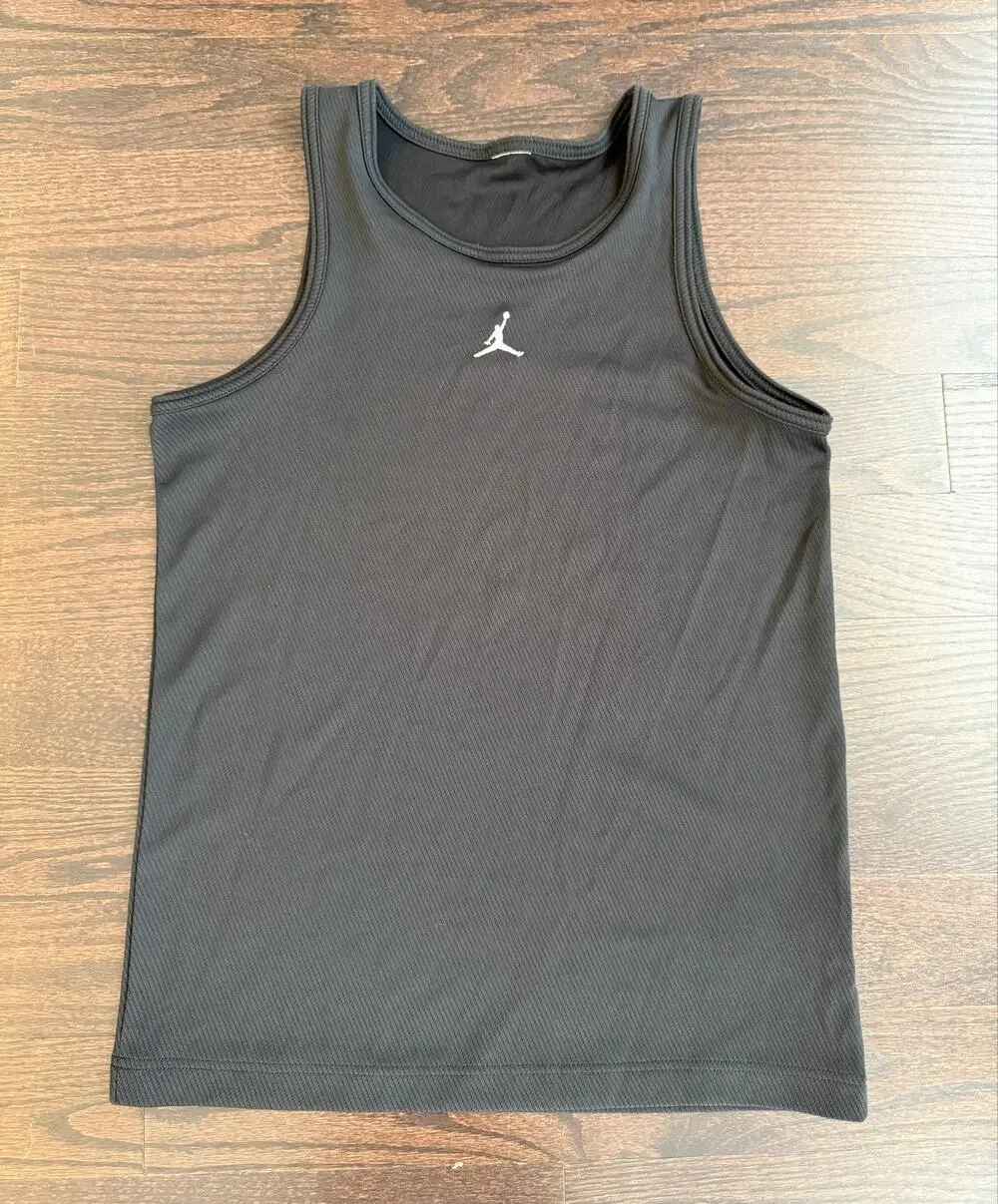 Vintage Air Jordan Y2K Black Mesh Performance Athletic Tank Top