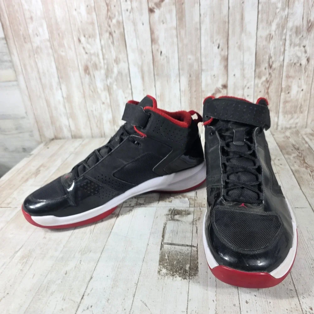 Jordan BMo Mens‎ Black Gym Red White Basketball Shoes 454043-004 Size 12