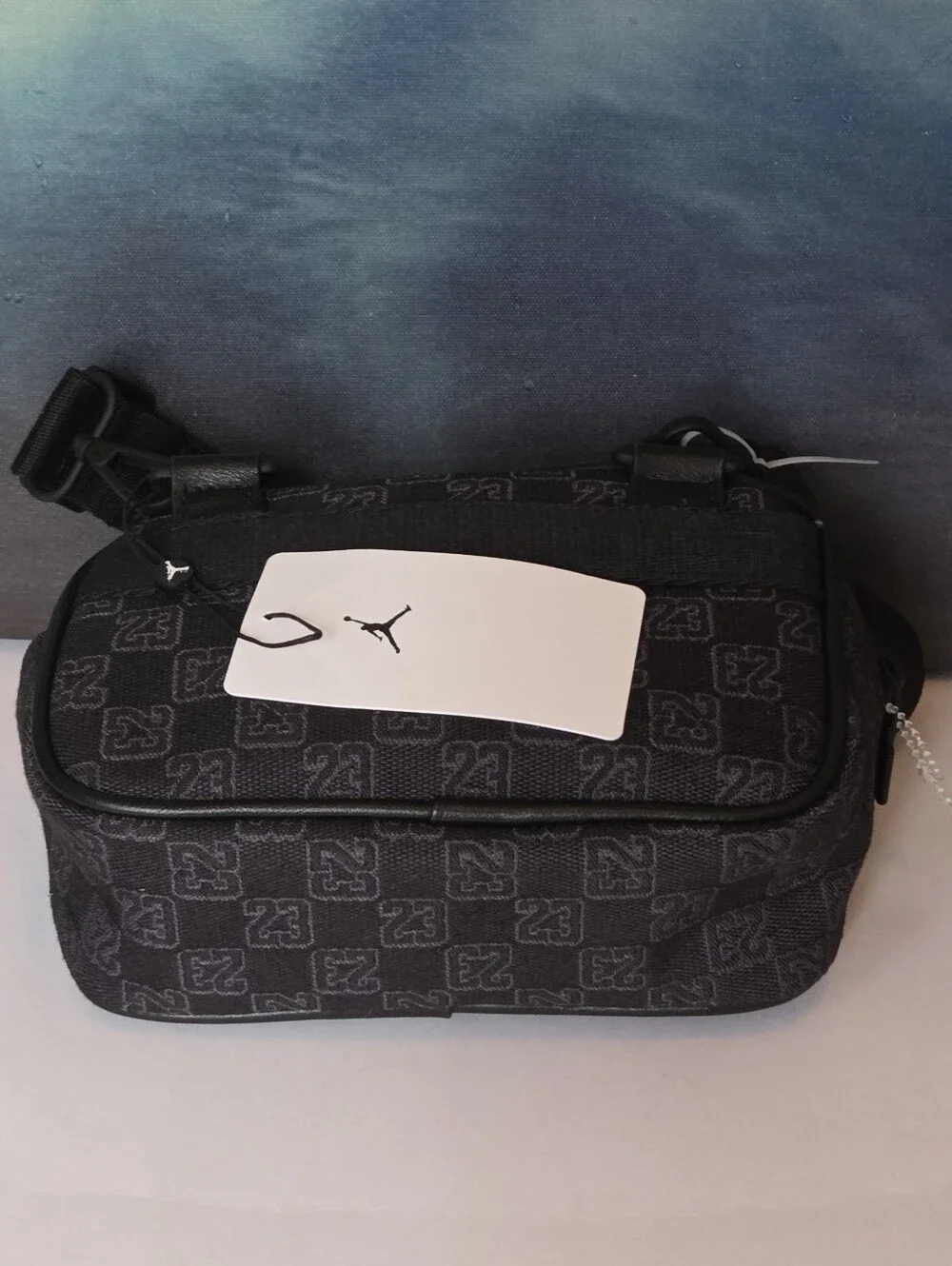 Jordan Black Gray 23 Patch Crossbody Belt Bag