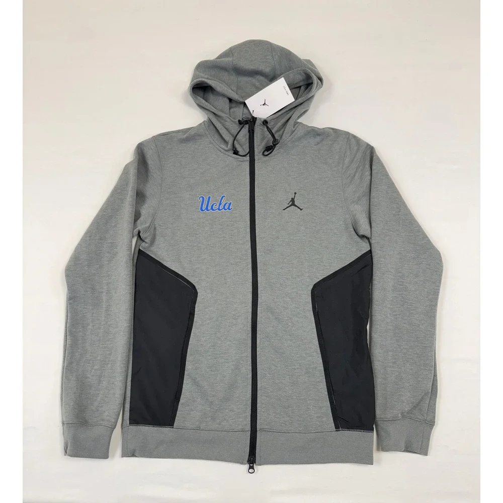 Jordan UCLA Basketball Full Zip Hoodie Men's S‎ Grey Dri-Fit Athletic Jacket NWT