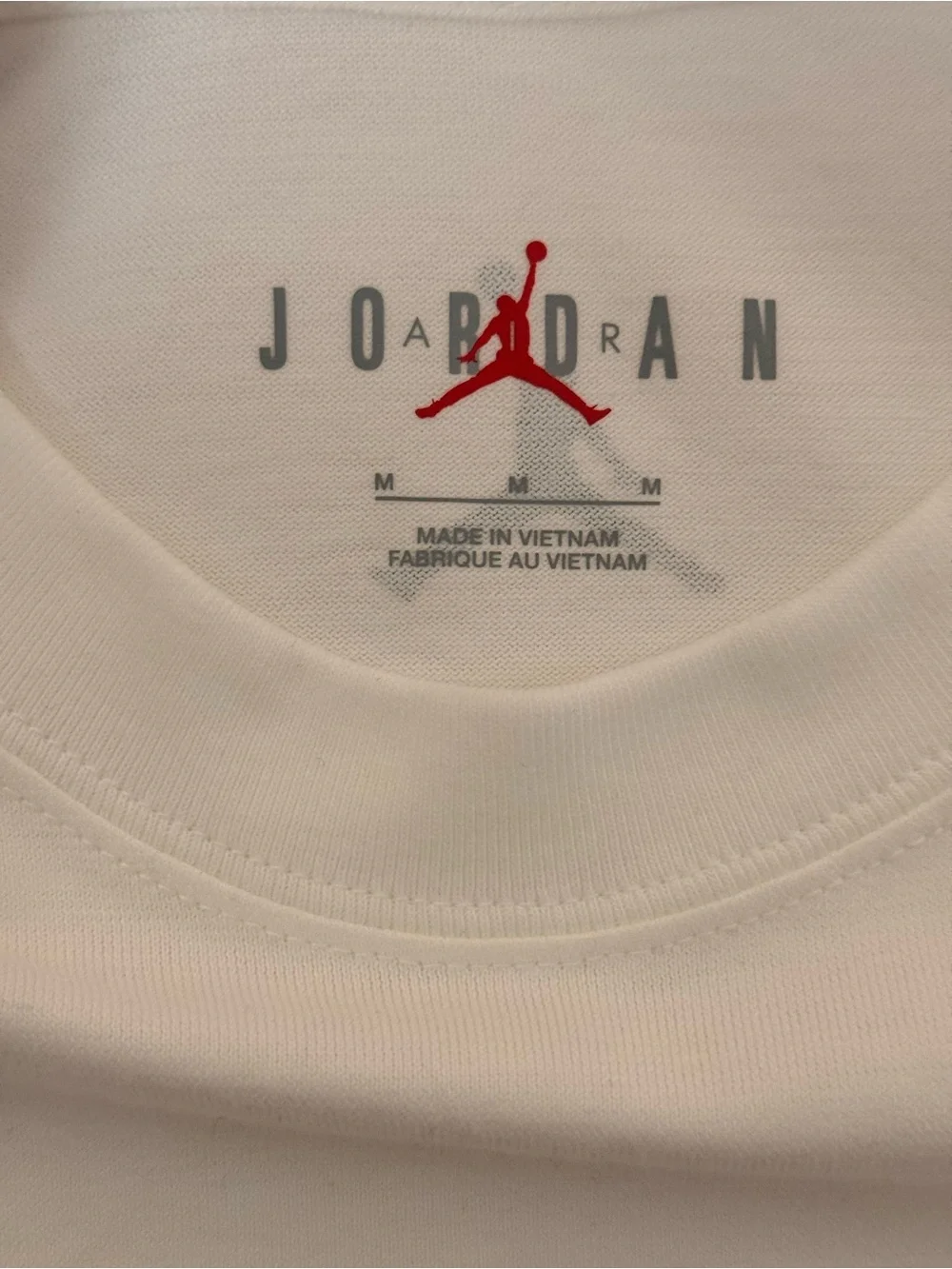 Jordan White Tee with Red Michael Graphic