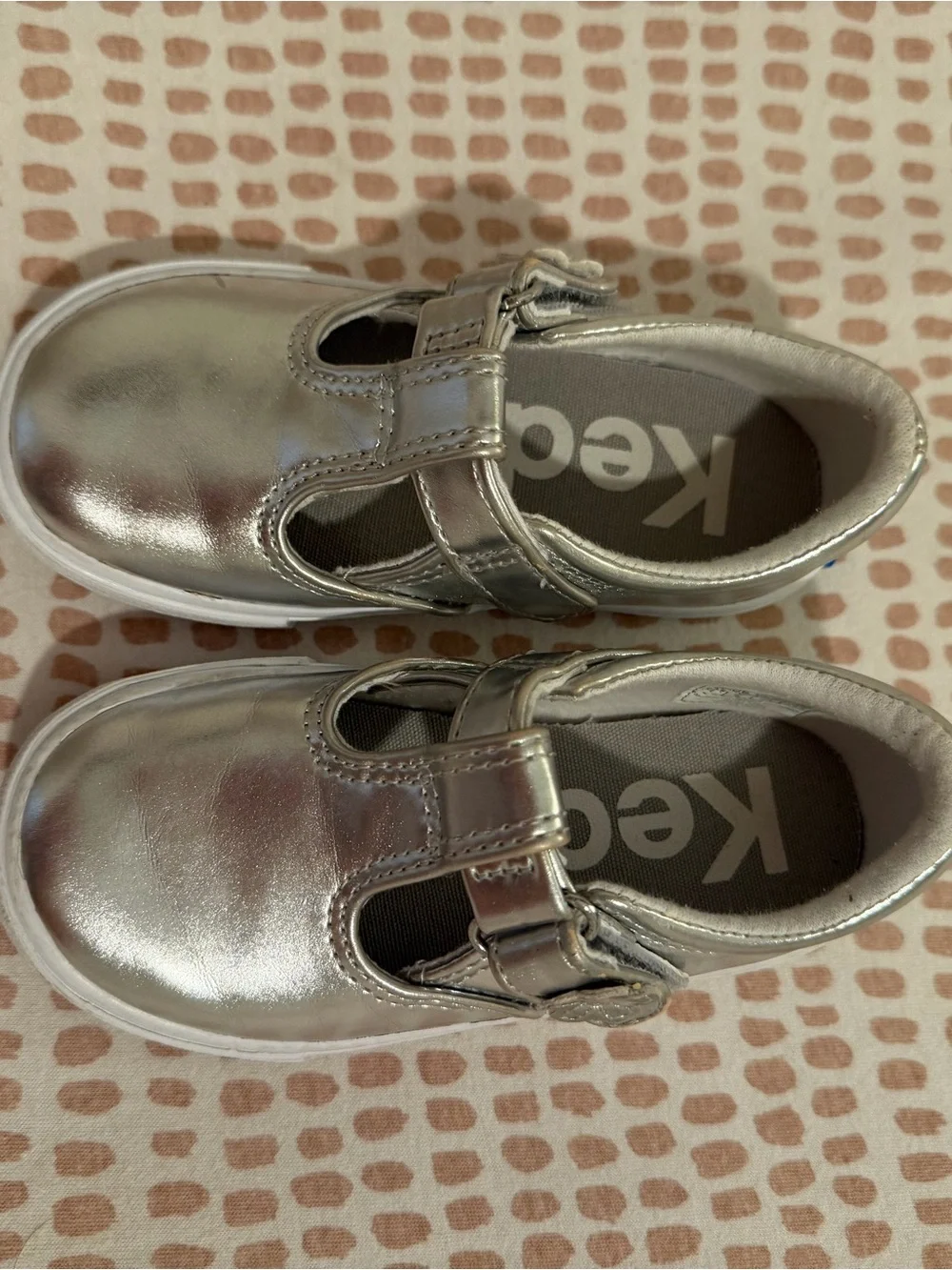 Keds metallic silver