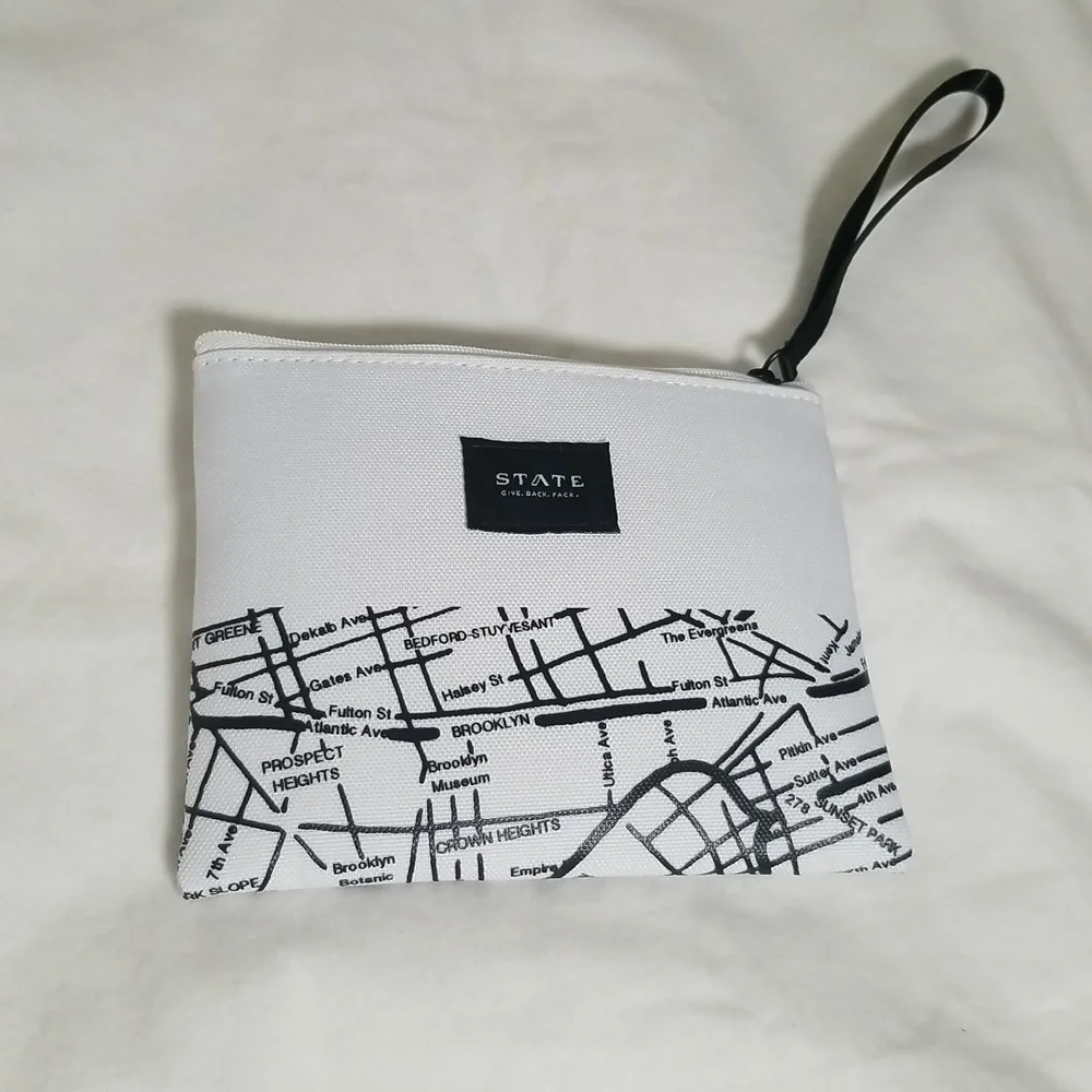 State Give Back Pack Black & White Makeup Pouch